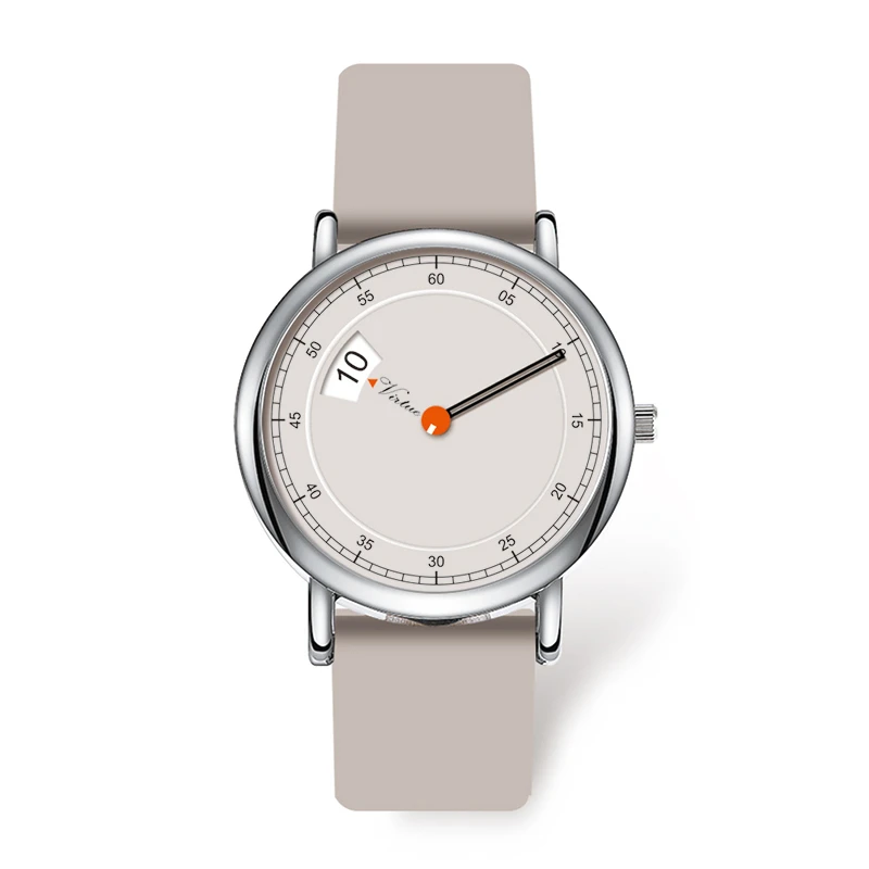 Montre minimaliste ultra-fine unisexe, mouvement à quartz